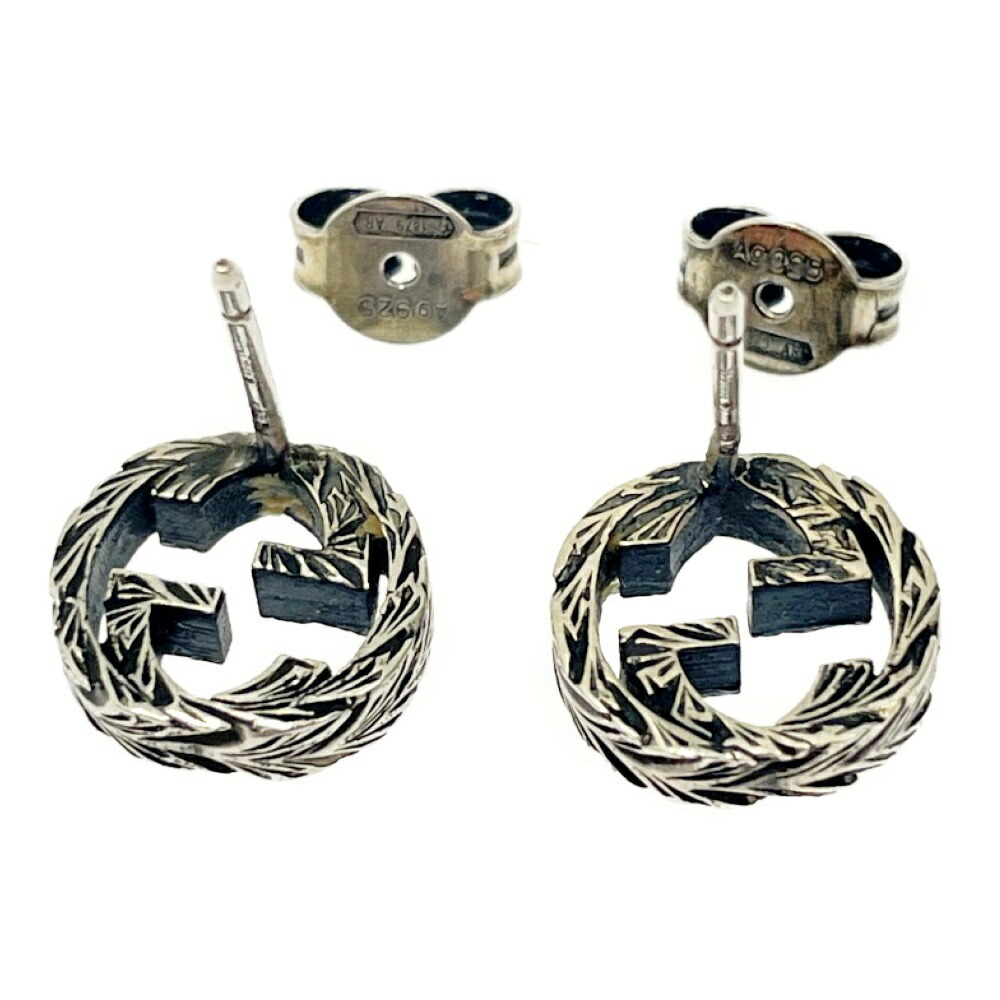 Gucci Silver Interlocking Gg Arabesque Earrings - image 6